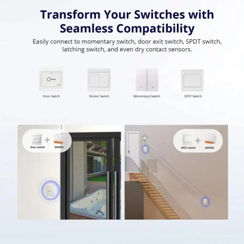 SONOFF MINIR4 Wi-Fi Smart Switch 10A Mini Relay Module